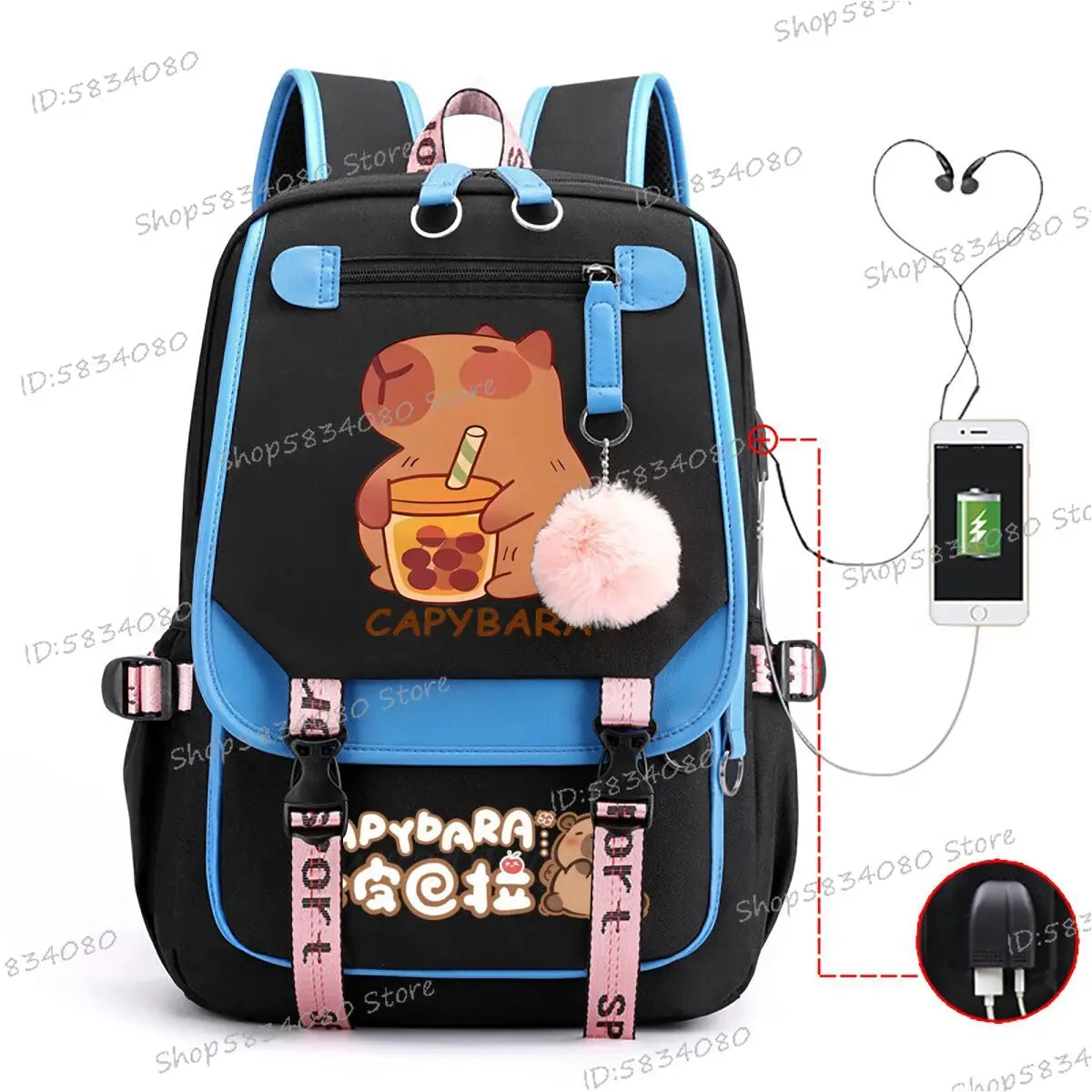 Students School Backpacks Trend 2025 Capybara Lover Gift High Quality Travel Laptop