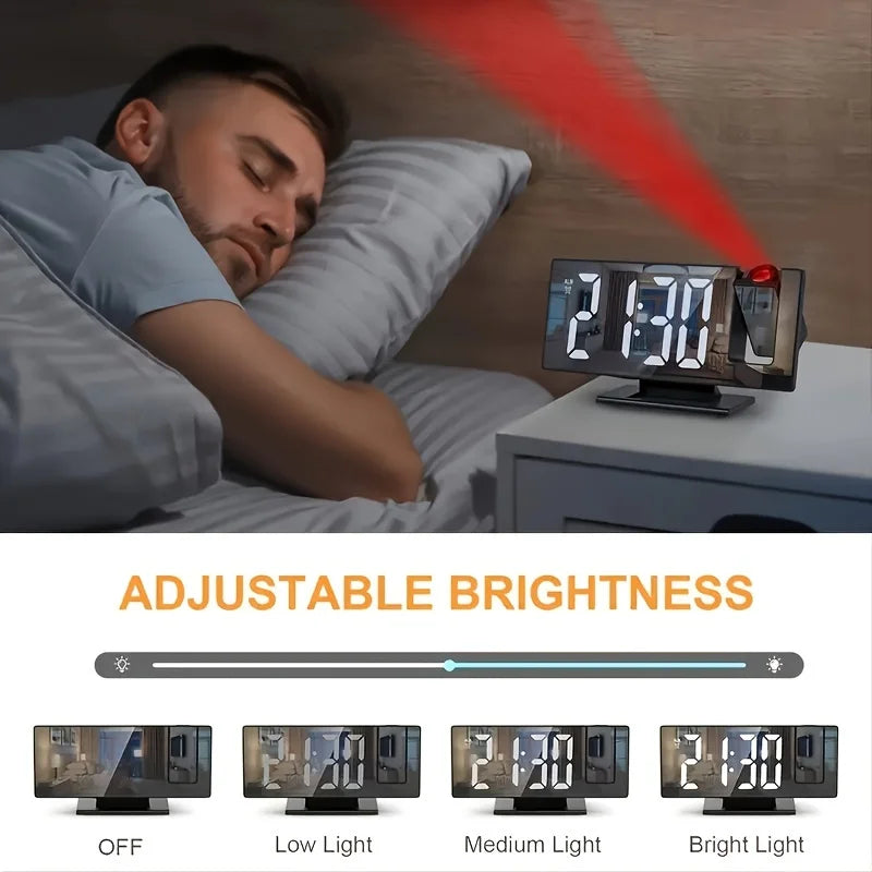 Projection alarm clock multifunction Intelligent luminous clock Bedroom