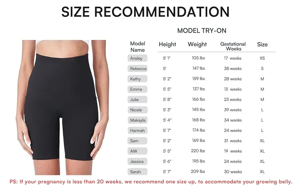 Women's Maternity Yoga Shorts Over The Belly Bump Summer Workout Running