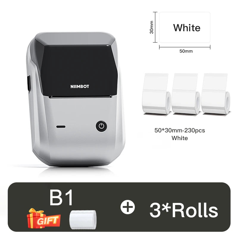 Label Printer Mini Bluetooth Sticker Maker Support Smartphones PC
