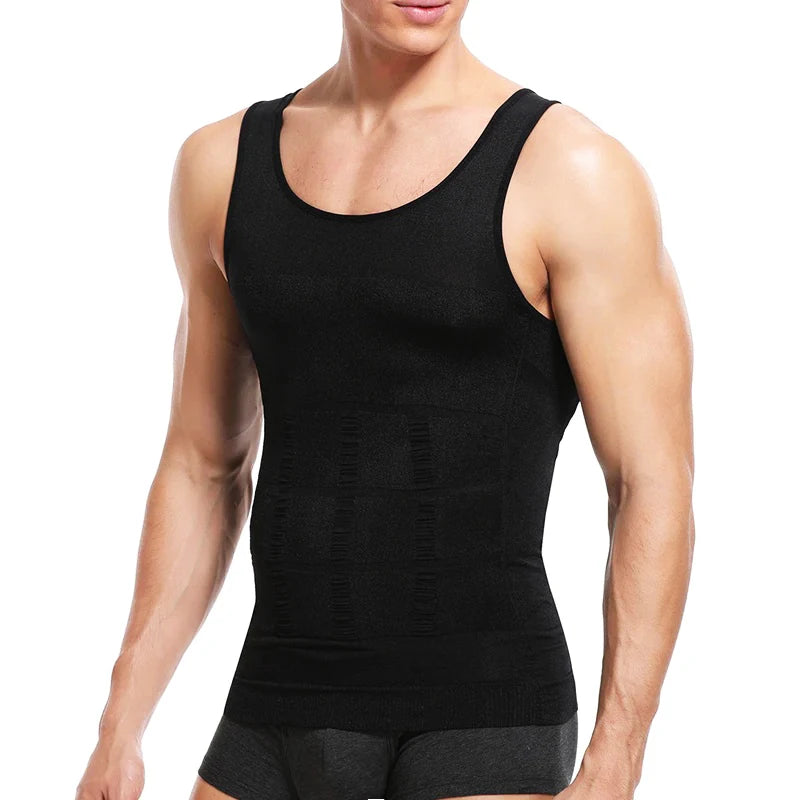 Men's Slimming Body Shapewear Corset Vest Shirt Compression Abdomen