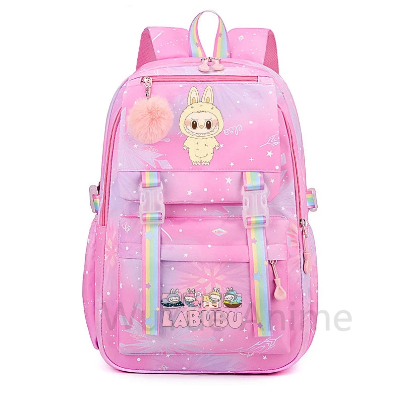 Mochila estampada fofa de anime para adolescentes estudantes crianças meninas meninos mochila escolar