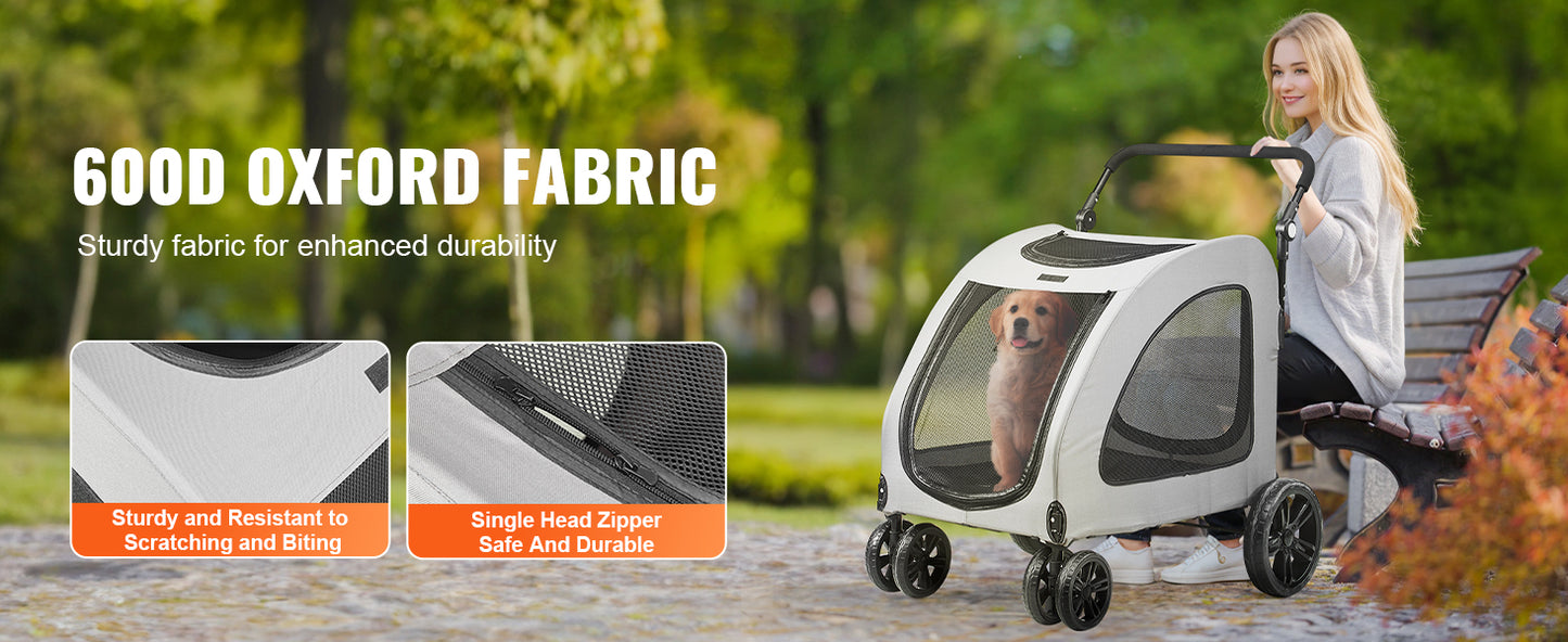 VEVOR 160lbs Pet Stroller: Adventure Awaits for Your Furry Friends!
