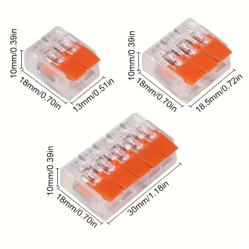 90pcs electrical quick connectors, lever wire connectors combination kit