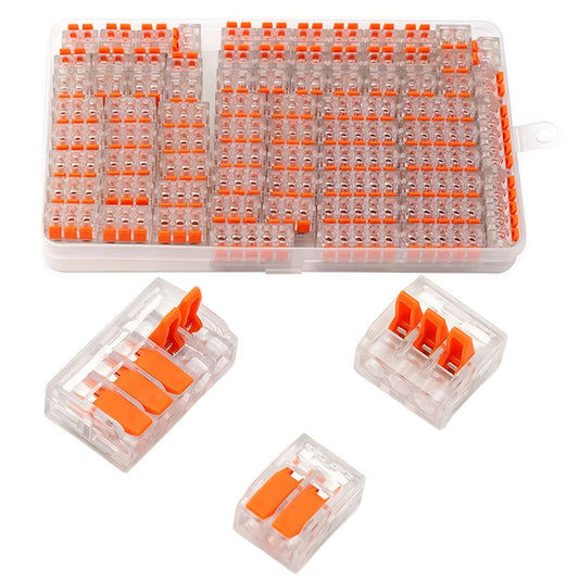 75/80/90pcs Orange Quick-Connect Electrical Terminal Blocks - 250V/32A