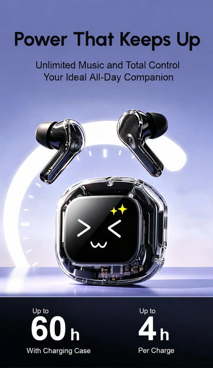 Wireless Bluetooth Headphones,144 Language Real Time Translation Earphones for Business,with Smart Touch Screen HiFi TWS Headset