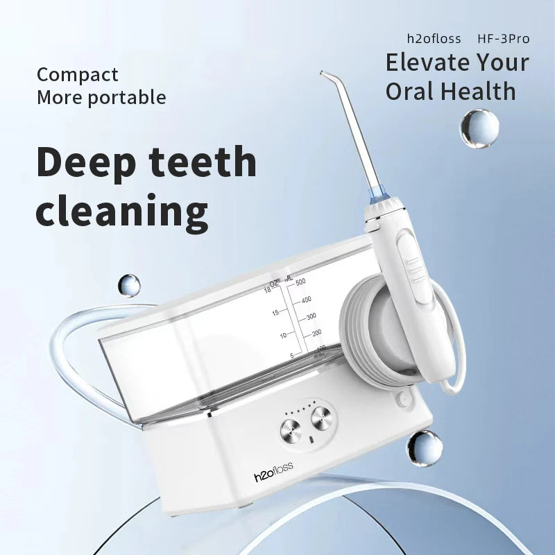 H2ofloss Tabletop Portable Water Flosser for Teeth Dental Oral Irrigator