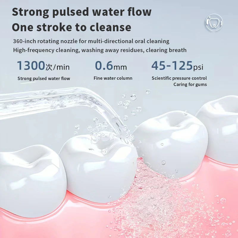 H2ofloss Tabletop Portable Water Flosser for Teeth Dental Oral Irrigator