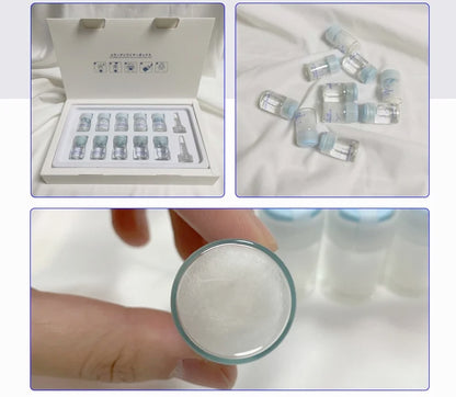Sérum facial coreano com colagénio hidrolisado em forma de fios, hidratante, lifting e refirmante, para o cuidado da pele e redução de linhas finas.