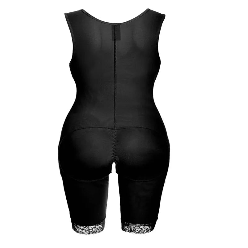 Zip Waist Lace Slimming Shaper Corset Control Shapewear Butt Lifter Strap Body Shaper