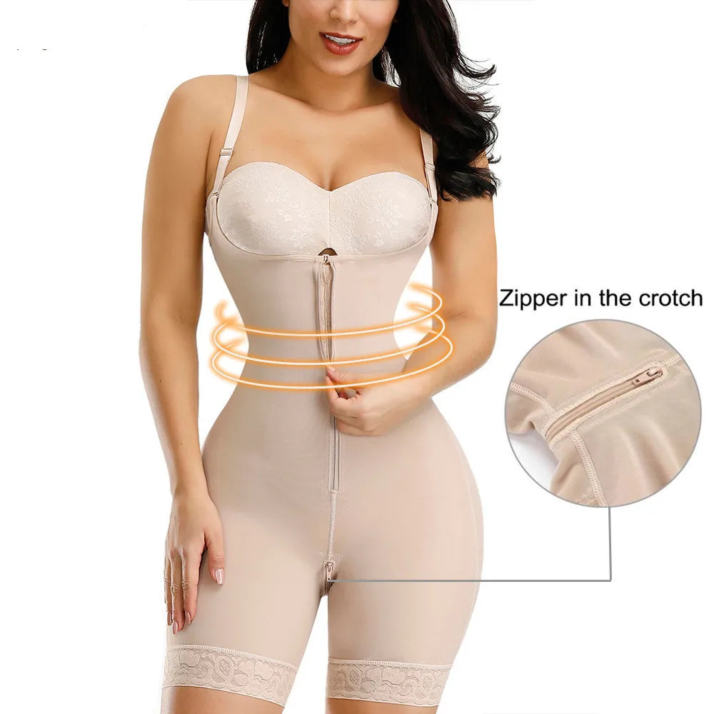 Fajas Colombianas Detachable Straps Full Body Shaper Tummy Slimming Postpartum