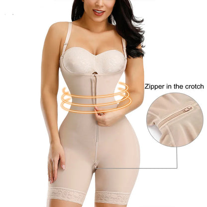 Fajas Colombianas Detachable Straps Full Body Shaper Tummy Slimming Postpartum