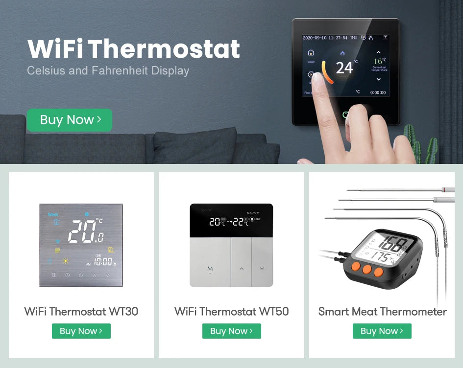 AVATTO Tuya WiFi Smart Thermostat, Electric Floor Heating Water/Gas Boiler Temperature