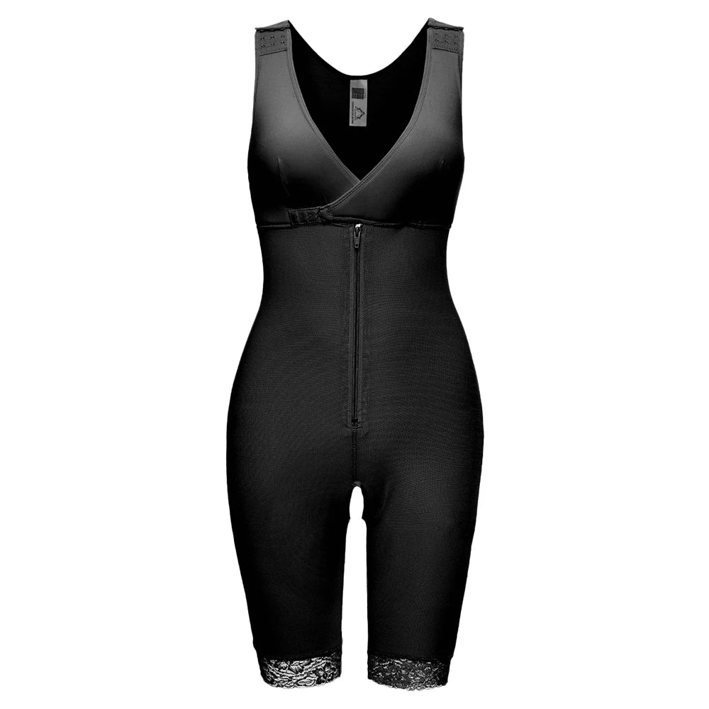 Zip Waist Lace Slimming Shaper Corset Control Shapewear Butt Lifter Strap Body Shaper