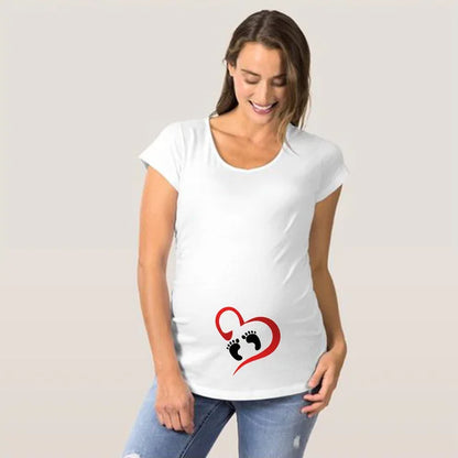 Summer Fashion Pregnant Woman Clothes Maternity Baby Peeking Sweatshirt