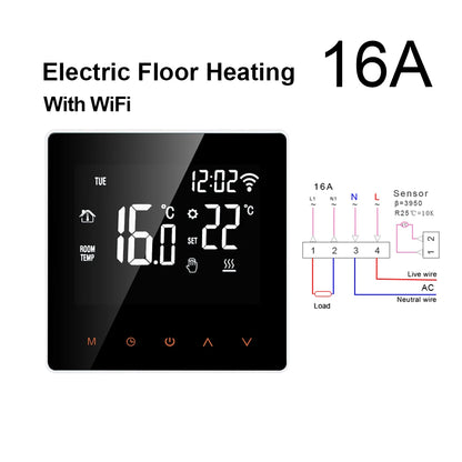 AVATTO Tuya WiFi Smart Thermostat, Electric Floor Heating Water/Gas Boiler Temperature
