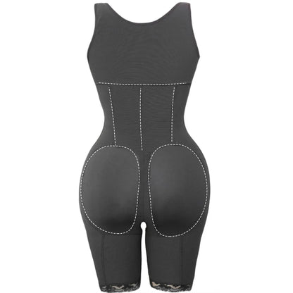 Zip Waist Lace Slimming Shaper Corset Control Shapewear Butt Lifter Strap Body Shaper