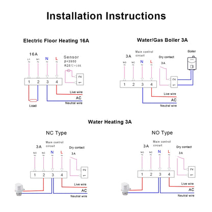 AVATTO Tuya WiFi Smart Thermostat, Electric Floor Heating Water/Gas Boiler Temperature