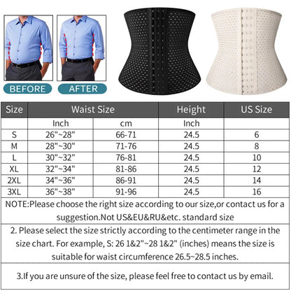 Waist Trainer Shapers Corset For Men Abdomen Reducer Slimming Belt Shapewear