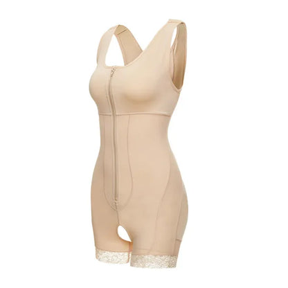 Zip Waist Lace Slimming Shaper Corset Control Shapewear Butt Lifter Strap Body Shaper