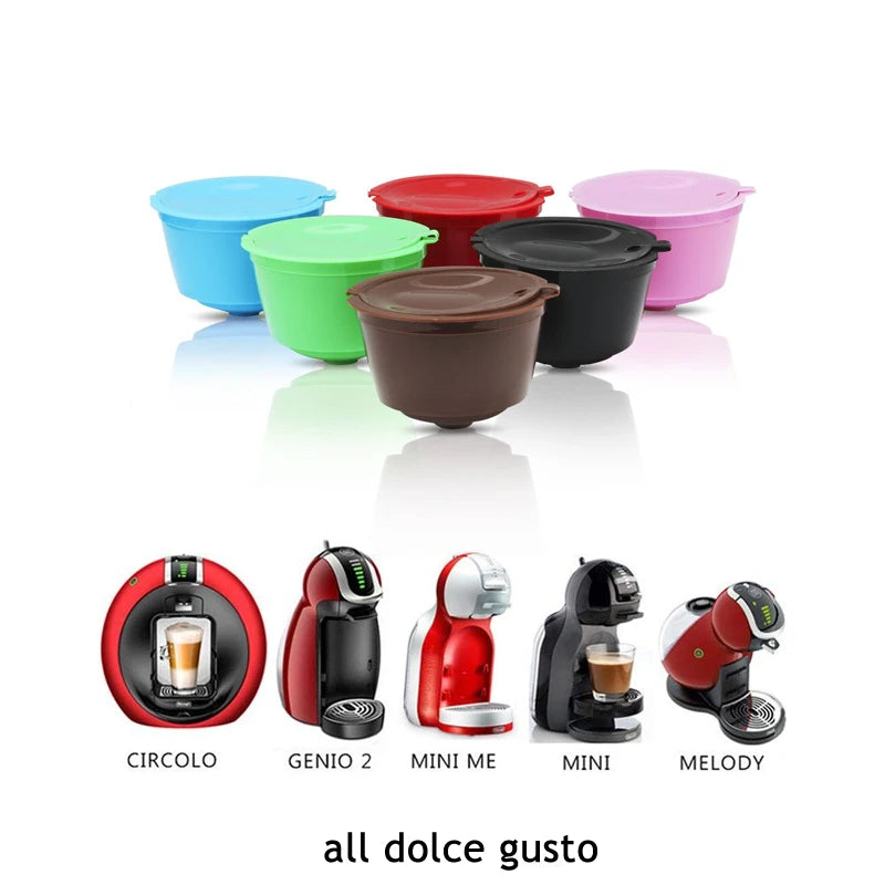 LMETJMA 9 Color Refillable Reusable Dolce Gusto Coffee Capsules