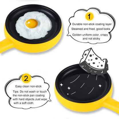 220V Omelet Steamer Egg Cooker Egg Frying Pan Auto Power Off Breakfast