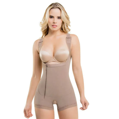Zip Waist Lace Slimming Shaper Corset Control Shapewear Butt Lifter Strap Body Shaper