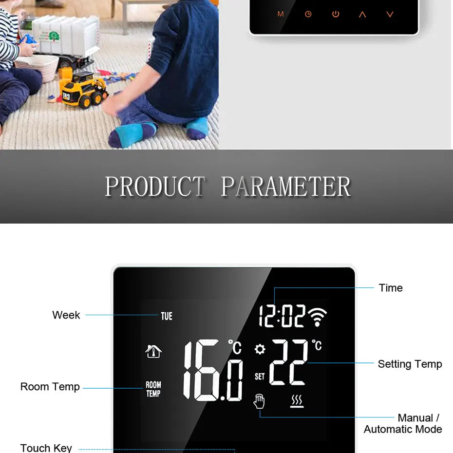 AVATTO Tuya WiFi Smart Thermostat, Electric Floor Heating Water/Gas Boiler Temperature