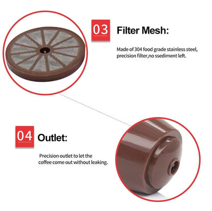 LMETJMA 9 Color Refillable Reusable Dolce Gusto Coffee Capsules