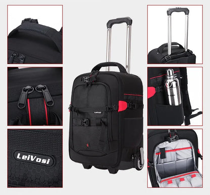 Maleta con ruedas para cámara DSLR profesional Vnelstyle, bolso de vídeo, foto, cámara digital