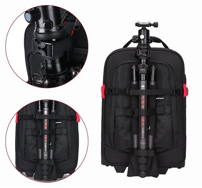 Maleta con ruedas para cámara DSLR profesional Vnelstyle, bolso de vídeo, foto, cámara digital