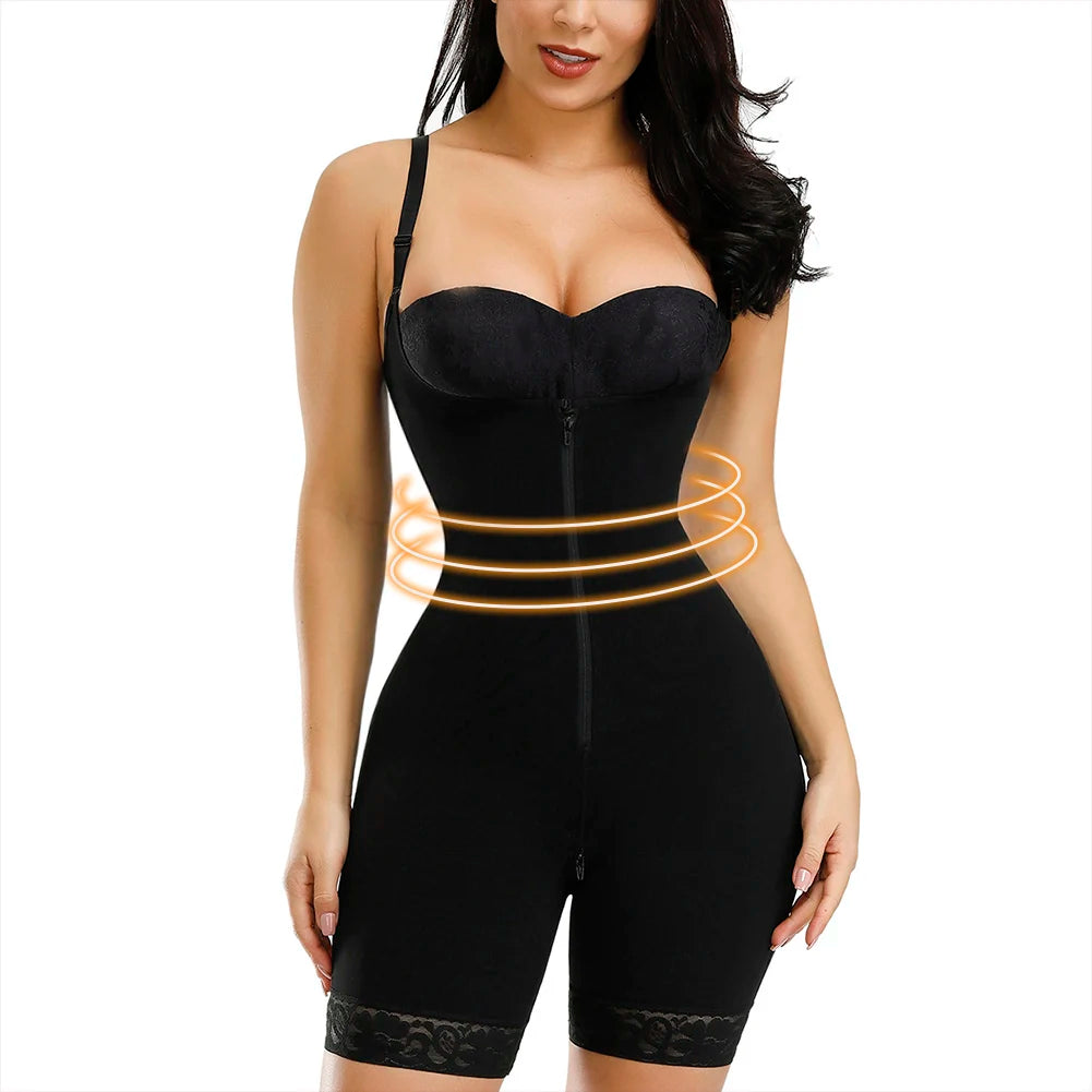 Fajas Colombianas Detachable Straps Full Body Shaper Tummy Slimming Postpartum