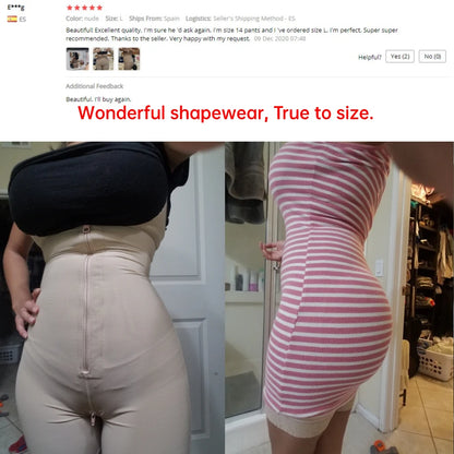 Fajas Colombianas Detachable Straps Full Body Shaper Tummy Slimming Postpartum