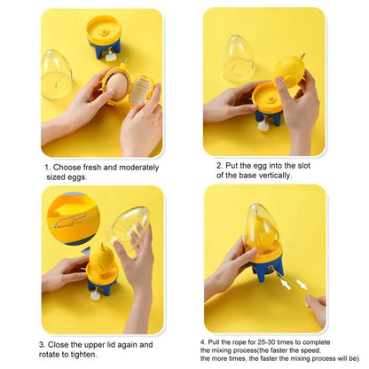 🚀 Rocket Manual Golden Egg Scrambler – Mix Eggs Like Magic, Without Cracking the Shell!