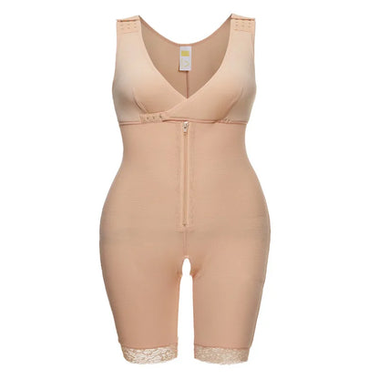Zip Waist Lace Slimming Shaper Corset Control Shapewear Butt Lifter Strap Body Shaper