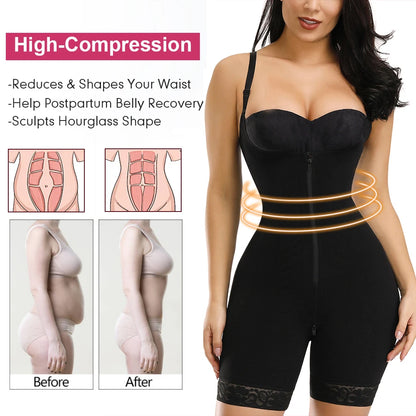 Fajas Colombianas Detachable Straps Full Body Shaper Tummy Slimming Postpartum