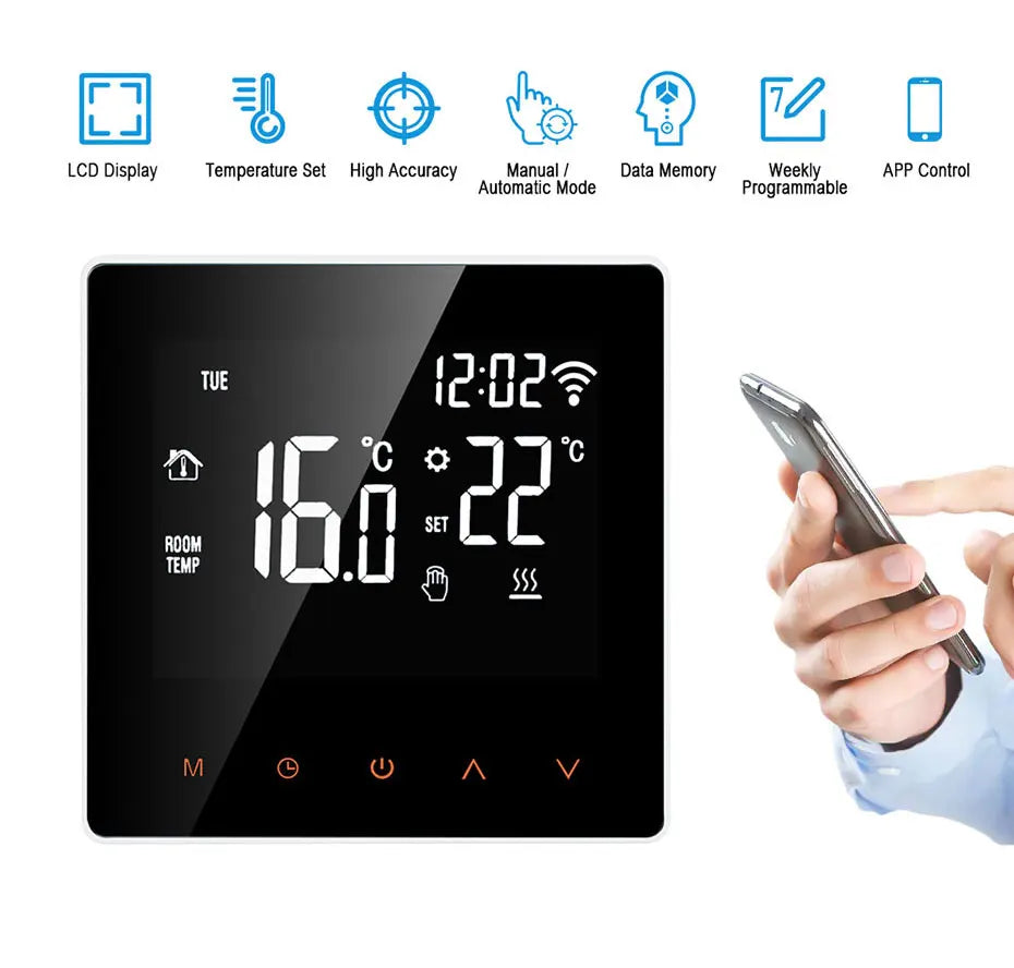 AVATTO Tuya WiFi Smart Thermostat, Electric Floor Heating Water/Gas Boiler Temperature