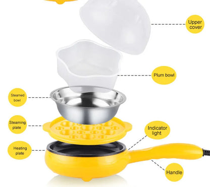 220V Omelet Steamer Egg Cooker Egg Frying Pan Auto Power Off Breakfast