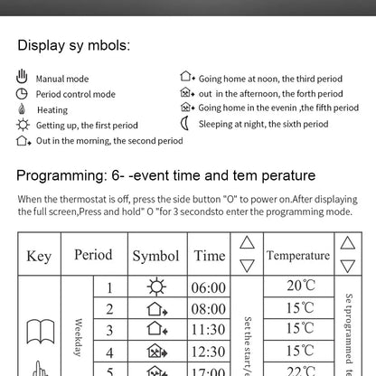AVATTO Tuya WiFi Smart Thermostat, Electric Floor Heating Water/Gas Boiler Temperature