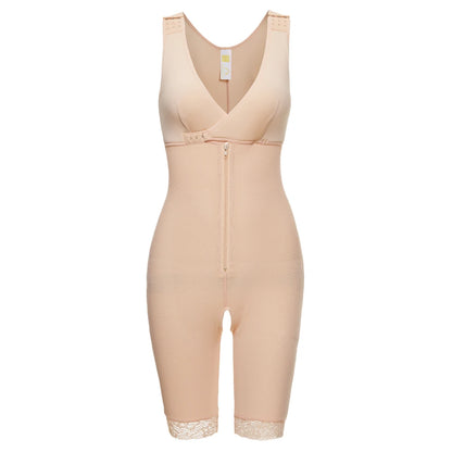 Zip Waist Lace Slimming Shaper Corset Control Shapewear Butt Lifter Strap Body Shaper