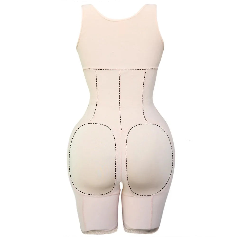 Zip Waist Lace Slimming Shaper Corset Control Shapewear Butt Lifter Strap Body Shaper