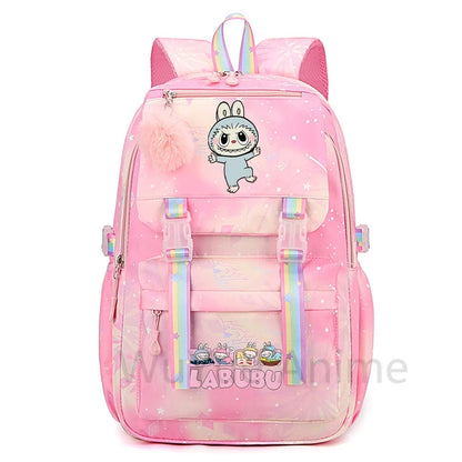 Mochila estampada fofa de anime para adolescentes estudantes crianças meninas meninos mochila escolar