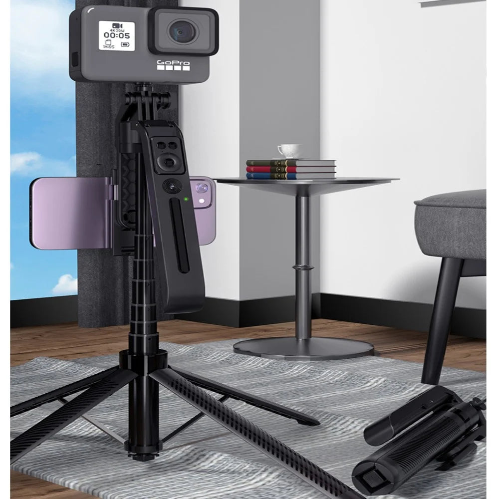 COOL DIER C12 AI Tracking gimbal Trípode Estabilizador de cardán Palo selfi inalámbrico plegable