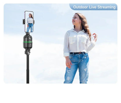 VIKEFON Estabilizador de cardán con seguimiento facial automático inteligente 360° Trípode con palo selfi