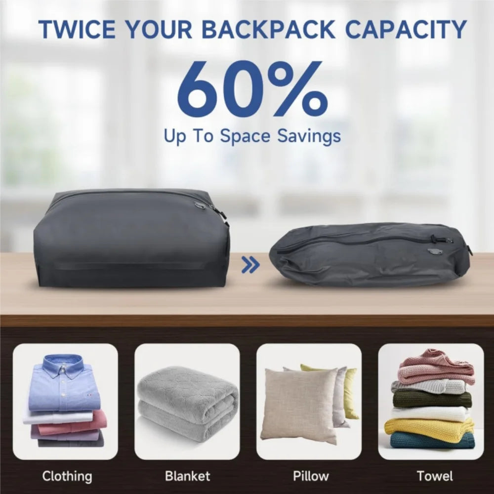 Bolsas de compresión al vacío para exteriores, bolsas de almacenamiento de ropa para camping y viajes, ligeras, etc.