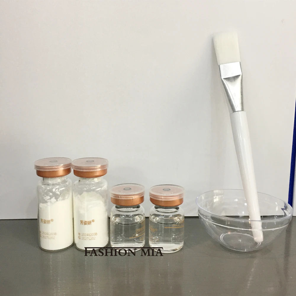 Kit de mascarilla facial coreana con esencia de péptidos de colágeno y ácido hialurónico hidratante.