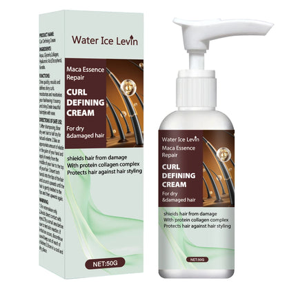 Crema definidora de rizos Maca Essence con keratina y colágeno de secado rápido