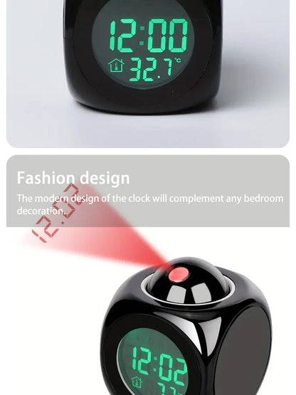 Multi-function Projection Chime Clock LED Light Projection