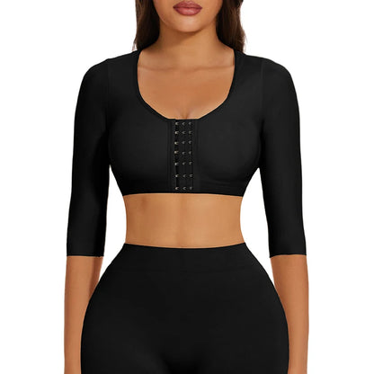 Shaper Tops for Women Flabby Arms Compression Post Surgery Front Closure Bra Cropped