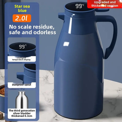 Hervidor térmico de cocina con pantalla digital para café, termo de vidrio de 1/1,3/2 l
